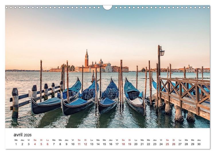 Produktbild: Les merveilles de Venise (Calendrier mural 2026 DIN A3 vertical), CALVENDO calendrier mensuel