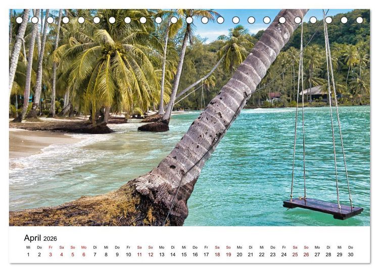 Produktbild: Die sch&ouml;nsten Inseln Thailands (Tischkalender 2026 DIN A5 quer), CALVENDO Monatskalender