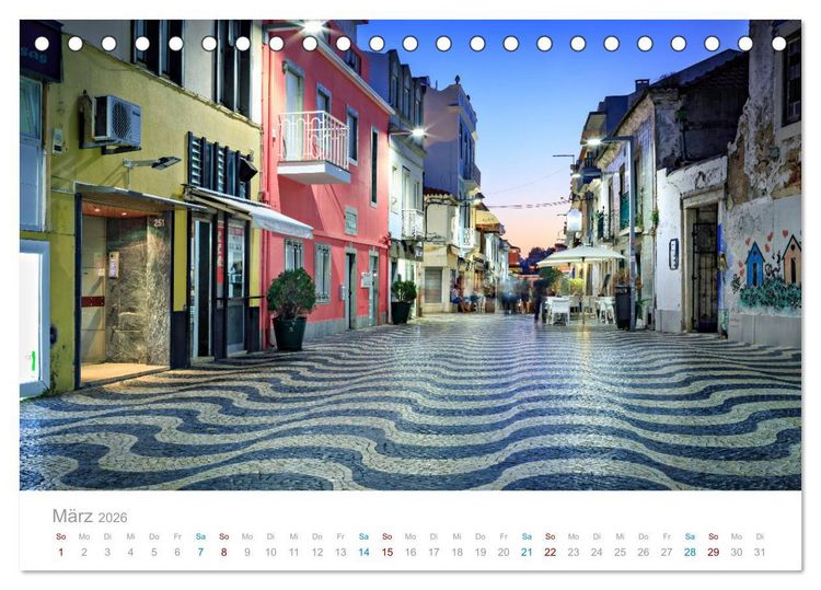 Produktbild: CASCAIS - die sch&ouml;nsten Badeorte Lissabons (Tischkalender 2026 DIN A5 quer), CALVENDO Monatskalender