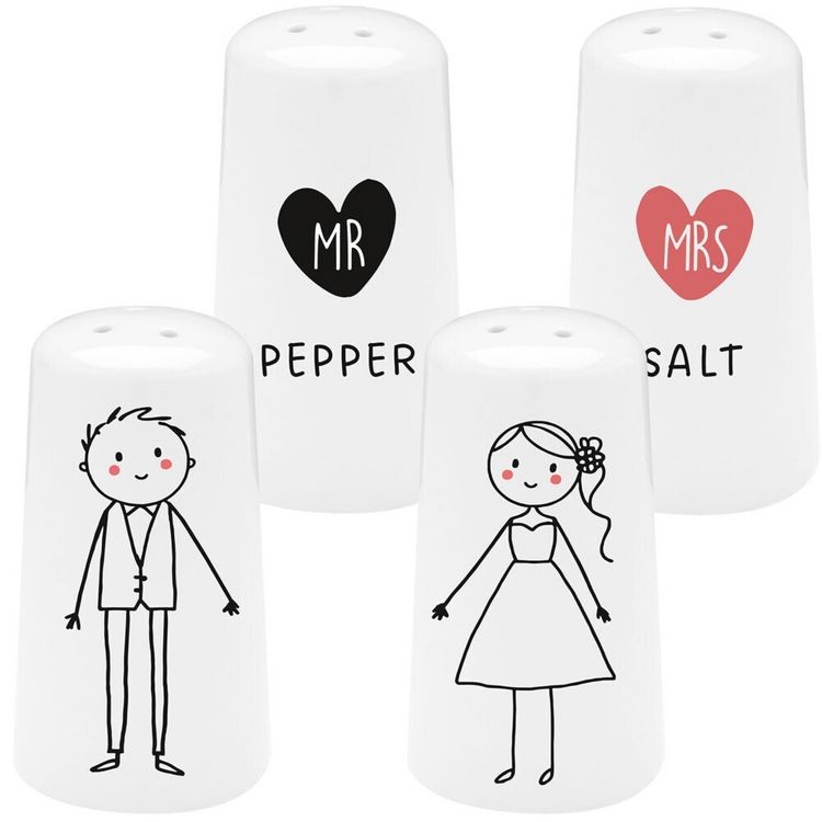 Produktbild: Salz- & Pfefferstreuer Motiv "Mr & Mrs"