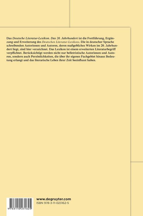 Produktbild: Deutsches Literatur-Lexikon. Das 20. Jahrhundert / Heinemann - Henz