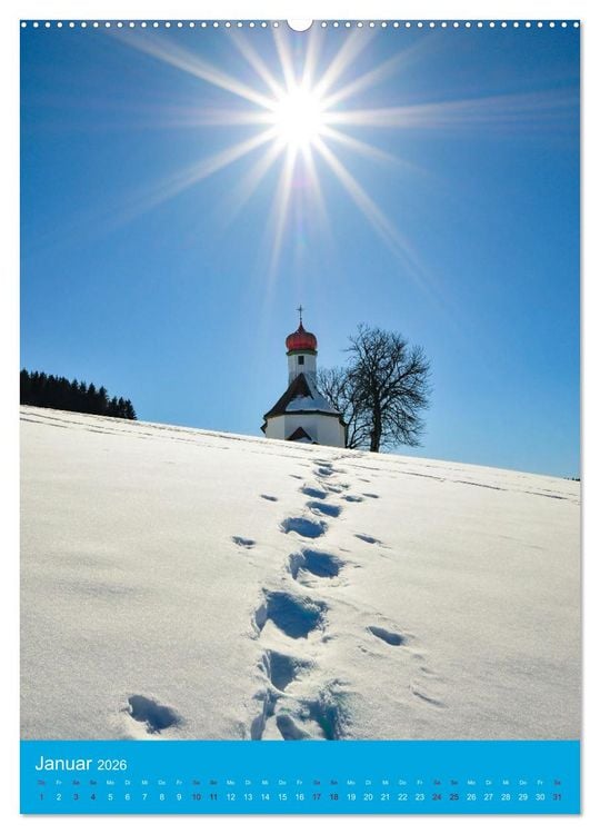 Produktbild: Malerische Kirchen und Kapellen (Wandkalender 2026 DIN A2 hoch), CALVENDO Monatskalender