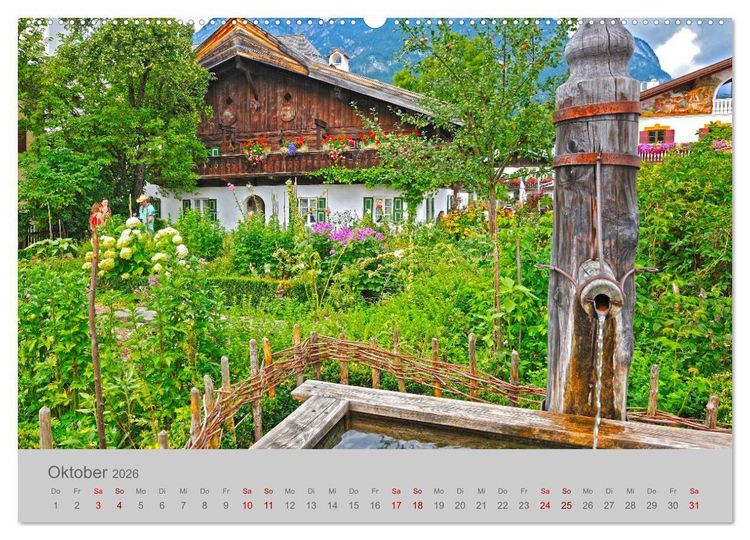 Produktbild: Garmisch-Partenkirchen Werdenfelser Land (Wandkalender 2026 DIN A2 quer), CALVENDO Monatskalender