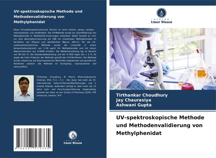 Produktbild: UV-spektroskopische Methode und Methodenvalidierung von Methylphenidat