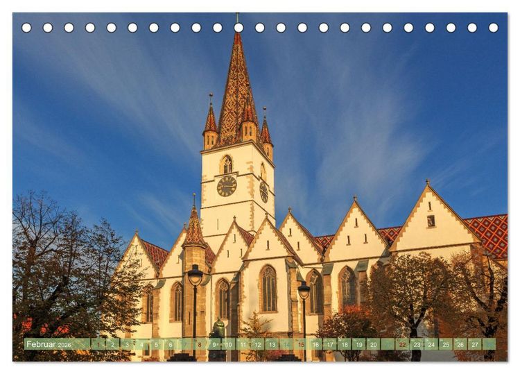 Produktbild: Zauberhaftes Sibiu - Die Perle Siebenb&uuml;rgens in Rum&auml;nien (Tischkalender 2026 DIN A5 quer), CALVENDO Monatskalender