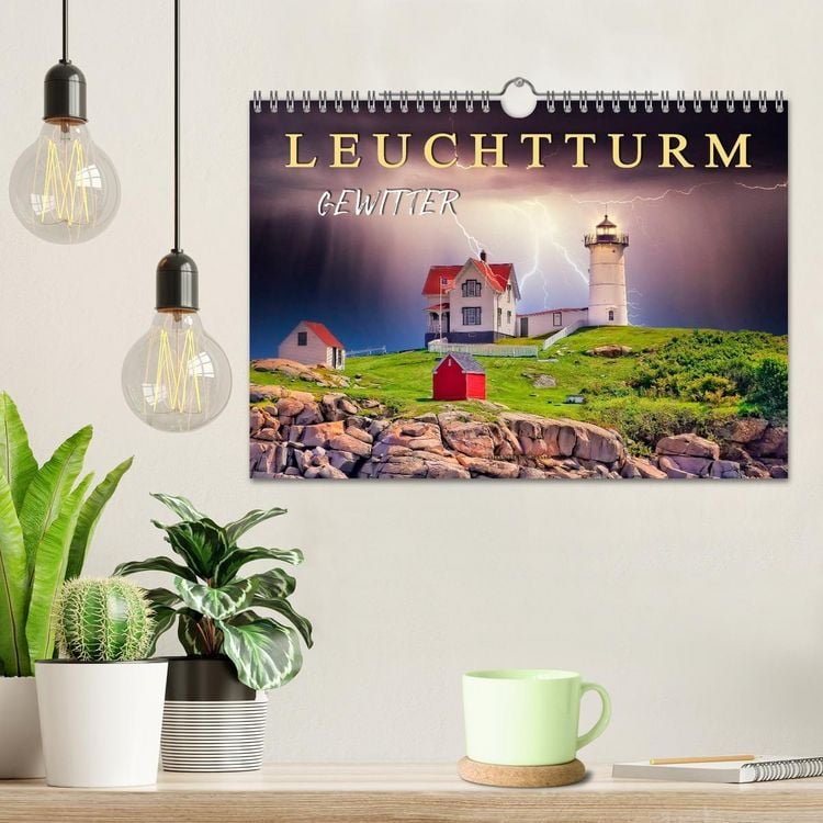 Produktbild: Leuchtturm Gewitter (Wandkalender 2026 DIN A4 quer), CALVENDO Monatskalender