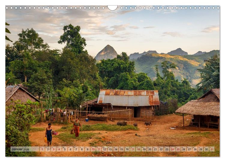 Produktbild: Laos - An den Ufern des Mekong (Wandkalender 2026 DIN A3 quer), CALVENDO Monatskalender