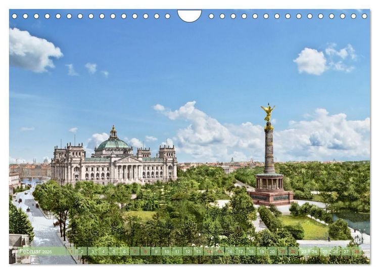Produktbild: Berlin zur Kaiserzeit &ndash; Fotos neu restauriert und detailkoloriert (Wandkalender 2026 DIN A4 quer), CALVENDO Monatskalender