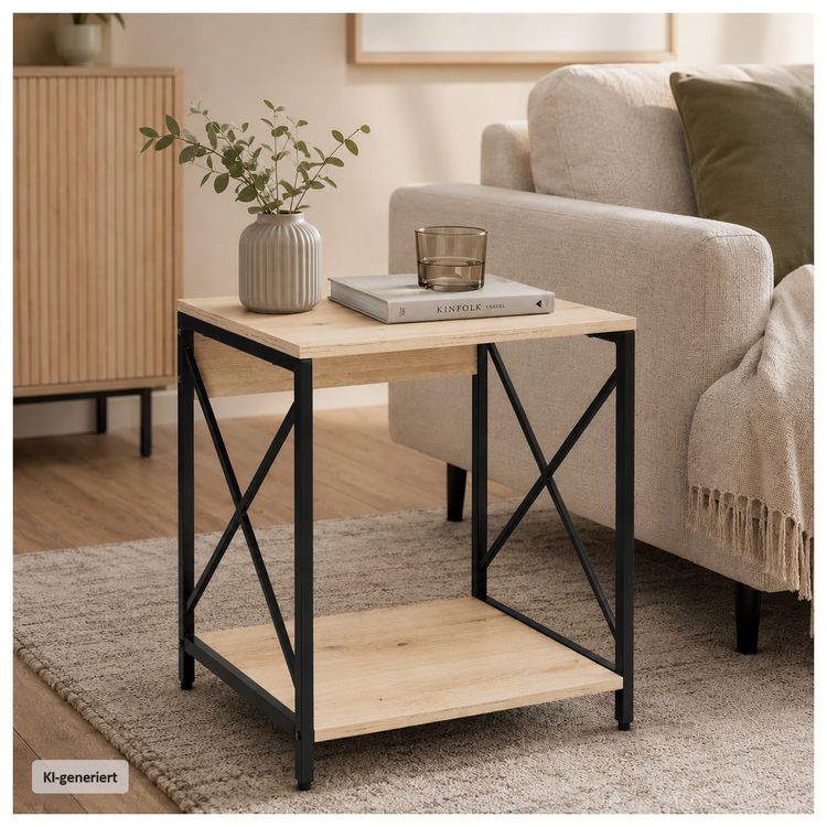 Produktbild: HTI-Living Beistelltisch Cedrik Artisaneiche-Schwarz Beistelltisch Cedrik Artisaneiche-Schwarz