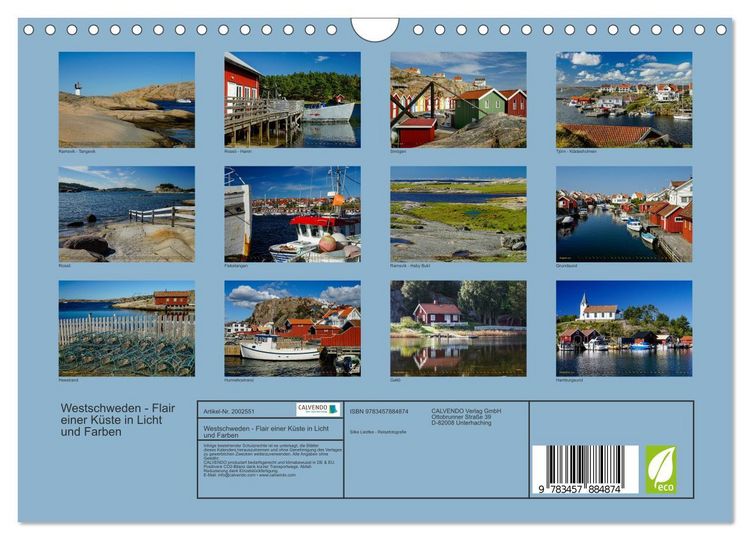 Produktbild: Westschweden - Flair einer K&uuml;ste in Licht und Farben (Wandkalender 2026 DIN A4 quer), CALVENDO Monatskalender