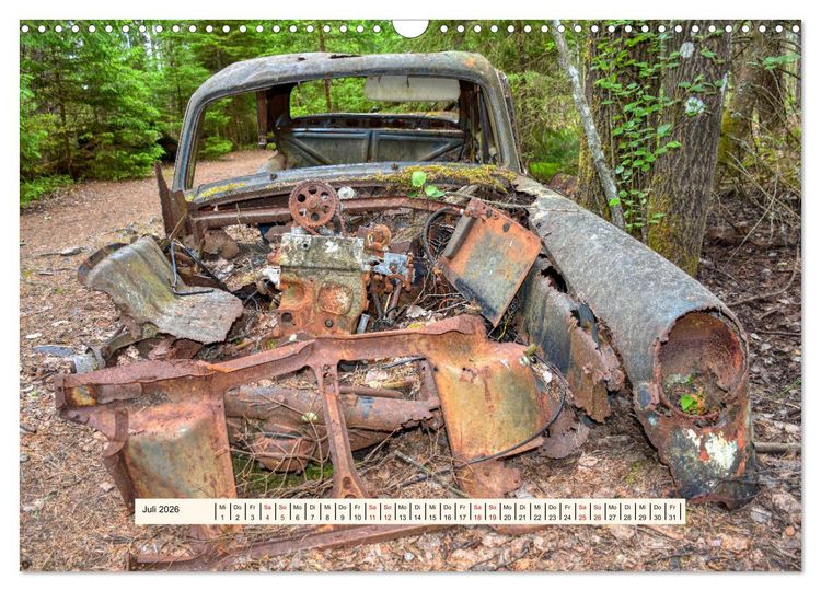 Produktbild: Autowracks - Verlorener Glanz 2026 (Wandkalender 2026 DIN A3 quer), CALVENDO Monatskalender