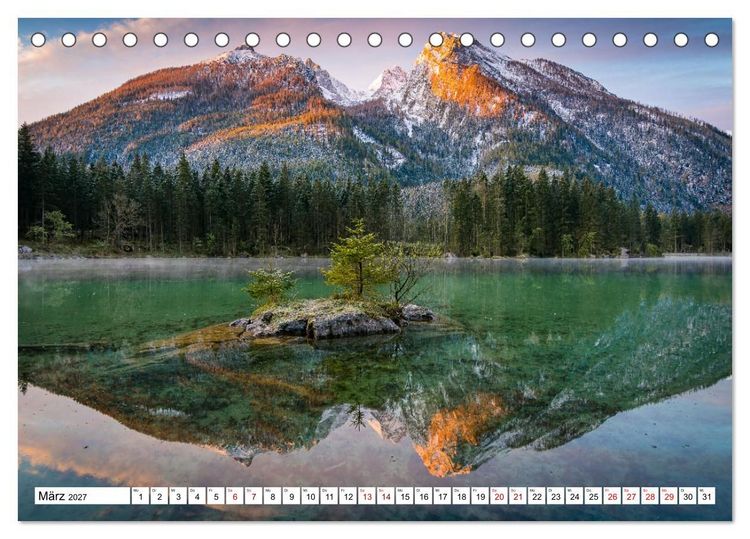 Produktbild: Berchtesgadener Alpen - Landschaften zum Tr&auml;umen (Tischkalender 2027 DIN A5 quer), CALVENDO Monatskalender
