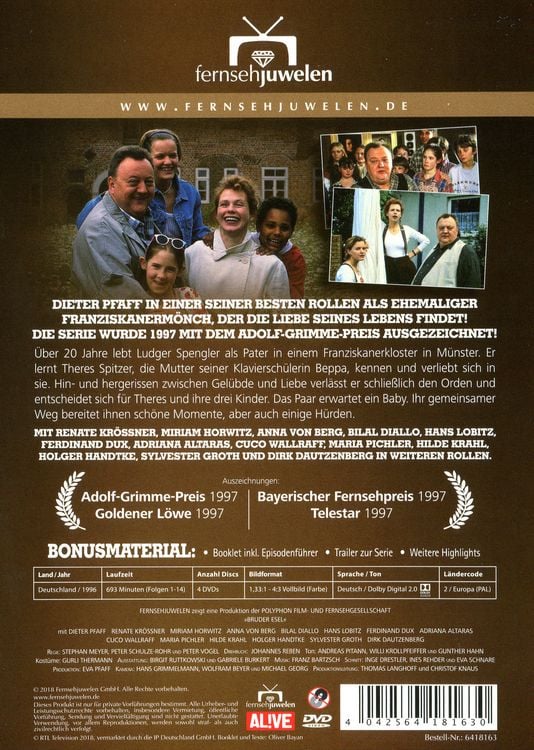 Produktbild: Bruder Esel - Komplettbox (Fernsehjuwelen) [4 DVDs]