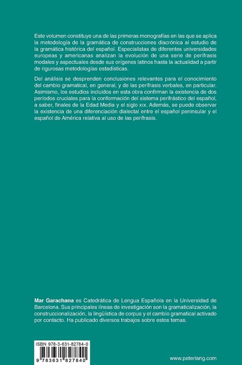Produktbild: La evoluci&oacute;n de las per&iacute;frasis verbales en espa&ntilde;ol. Una aproximaci&oacute;n desde la gram&aacute;tica de construcciones diacr&oacute;nica y la gramaticalizaci&oacute;n