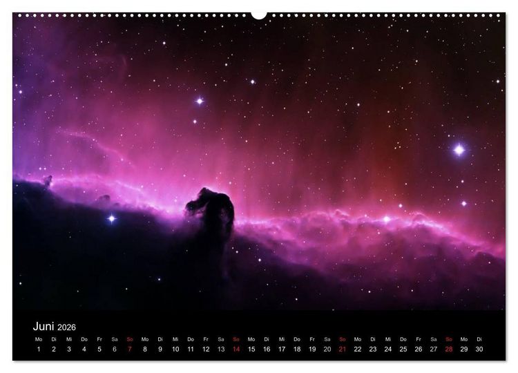 Produktbild: Der Weltraum. Spektakul&auml;re Gasnebel und Galaxien (Wandkalender 2026 DIN A2 quer), CALVENDO Monatskalender