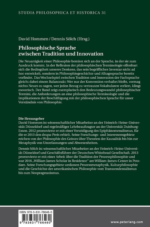 Produktbild: Philosophische Sprache zwischen Tradition und Innovation