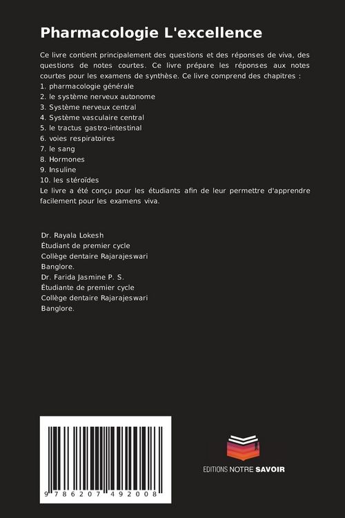 Produktbild: Pharmacologie L'excellence