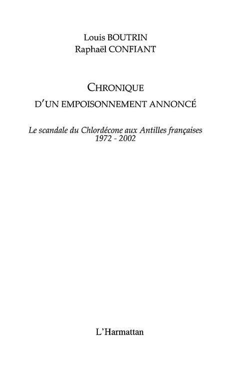 Produktbild: Chronique d'un empoisonnementannonce