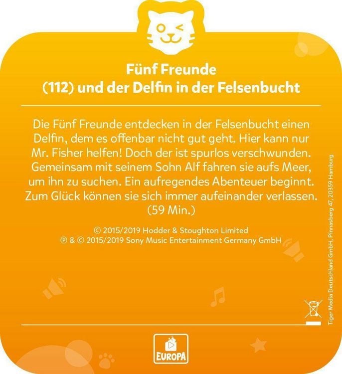 Produktbild: tigercard - F&uuml;nf Freunde - Folge 112: und der Delfin in der Felsenbucht