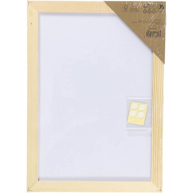 Produktbild: Creativ Company Malpappe mit Rahmen, A4, Gr&ouml;&szlig;e 21x29,7 cm, 280 g, Wei&szlig;, 1 Stk