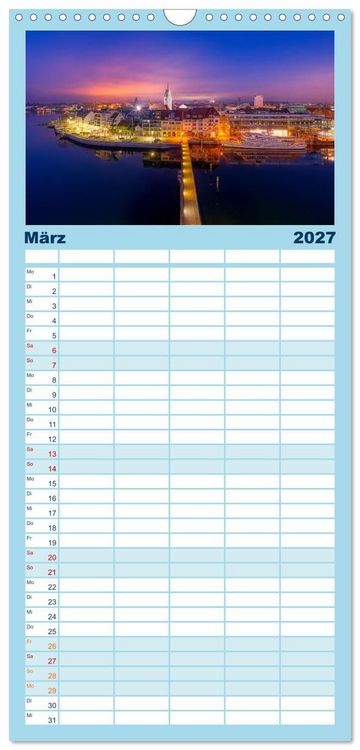 Produktbild: Familienplaner 2027 - Bodensee Weitblicke mit 5 Spalten (Wandkalender, 21 x 45 cm) CALVENDO