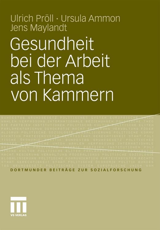 Produktbild: Gesundheit bei der Arbeit als Thema von Kammern
