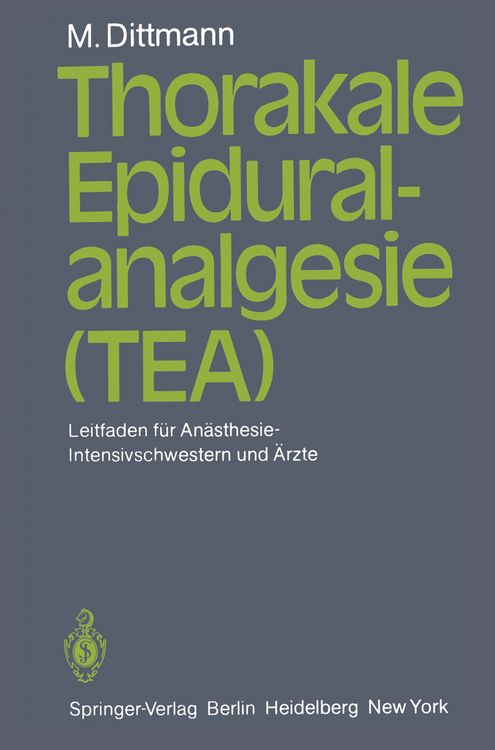 Produktbild: Thorakale Epiduralanalgesie (TEA)