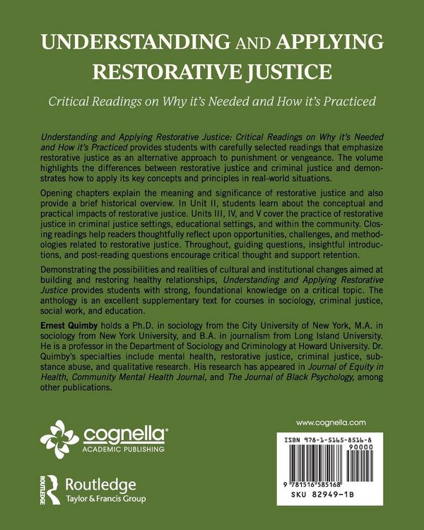Produktbild: Understanding and Applying Restorative Justice