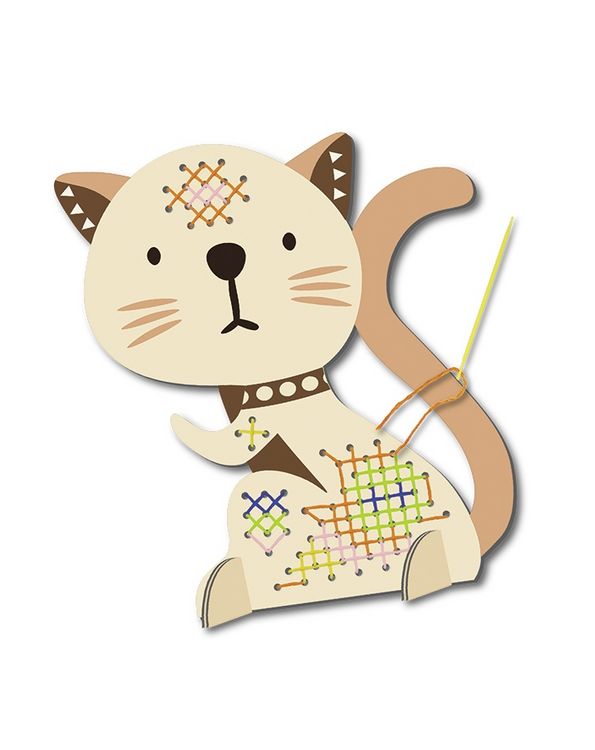 Simply Fantastic Kreuzstich-Set – Motiv 3 Katzen, 30,5x22,9 Cm, Inkl. Garn & Nadel