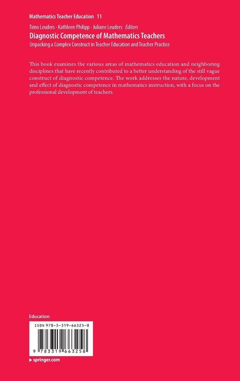 Produktbild: Diagnostic Competence of Mathematics Teachers
