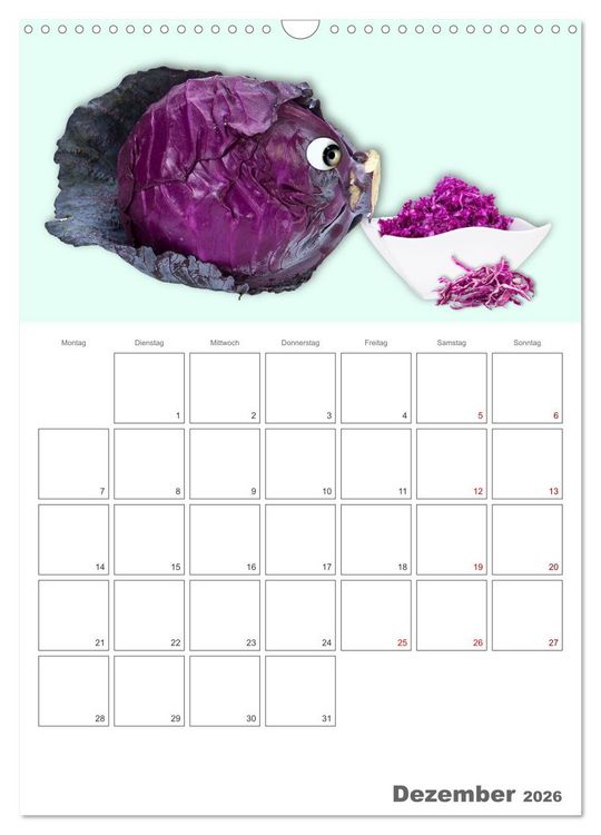Produktbild: Mord in der Gem&uuml;sek&uuml;che (Wandkalender 2026 DIN A3 hoch), CALVENDO Monatskalender
