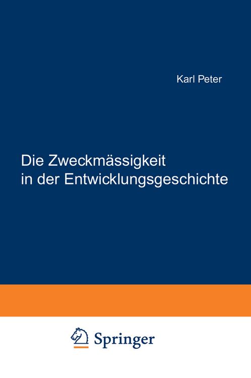 Produktbild: Die Zweckm&auml;ssigkeit in der Entwicklungsgeschichte