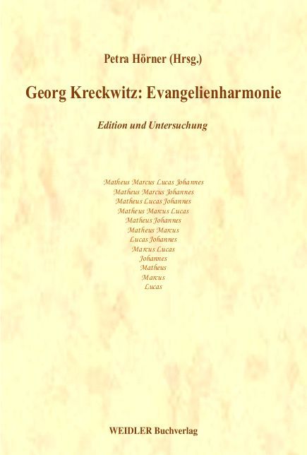 Produktbild: Georg Kreckwitz: Evangelienharmonie