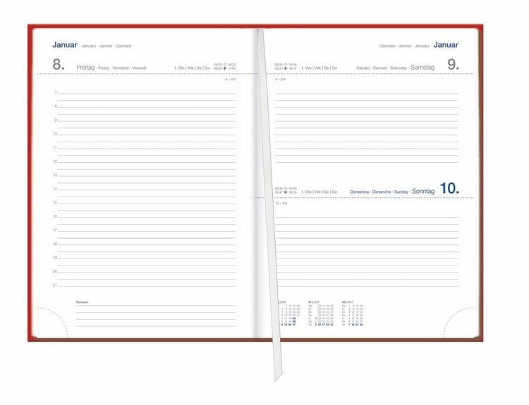 Produktbild: Tages-Cheftimer A5, rot 2027
