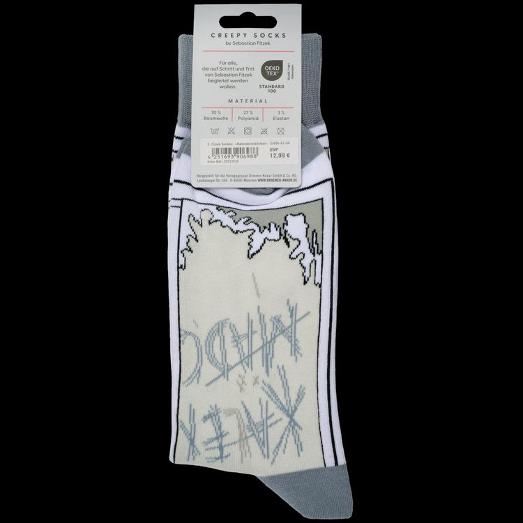 Produktbild: Sebastian Fitzek-Socken "Das Kalenderm&auml;dchen" Gr&ouml;&szlig;e 41 - 46