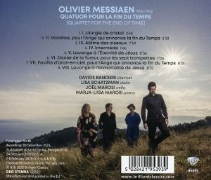 Produktbild: Messiaen: Quatour pour la fin du temps