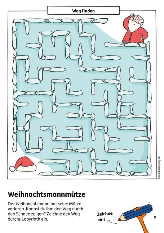 Produktbild: Weihnachtsr&auml;tsel &ndash; Kunterbunter Vorschulblock ab 5 Jahre
