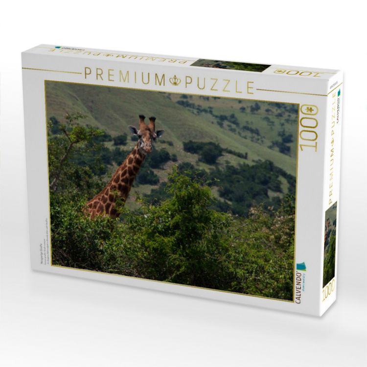 Produktbild: CALVENDO Puzzle Neugierige Giraffe | 1000 Teile Lege-Gr&ouml;&szlig;e 64x48cm Foto-Puzzle f&uuml;r gl&uuml;ckliche Stunden