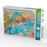 Produktbild: CALVENDO Puzzle "Pastell", Acrylic Pouring, Abstrakte Malerei von Carola Vahldiek (Ausschnitt) | 1000 Teile Lege-Gr&ouml;&szlig;e 64x48cm Foto-Puzzle f&uuml;r gl&uuml;ckli