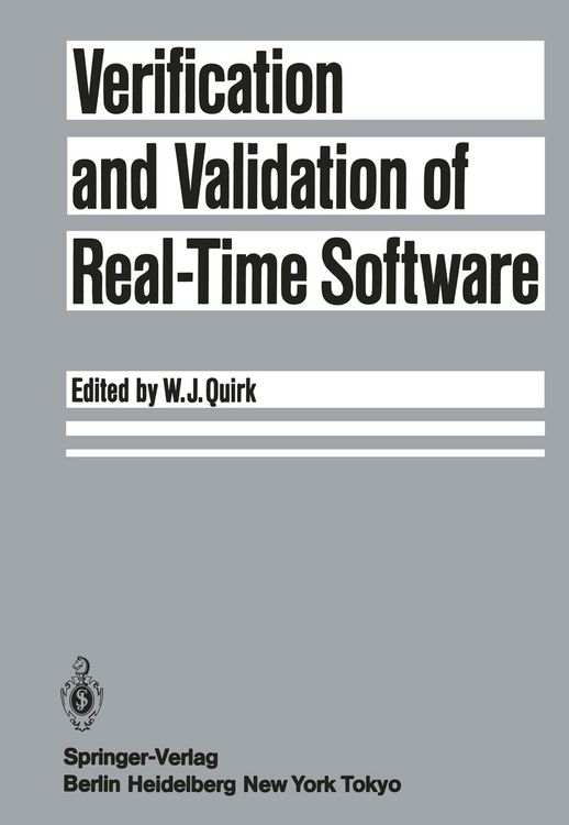 Produktbild: Verification and Validation of Real-Time Software