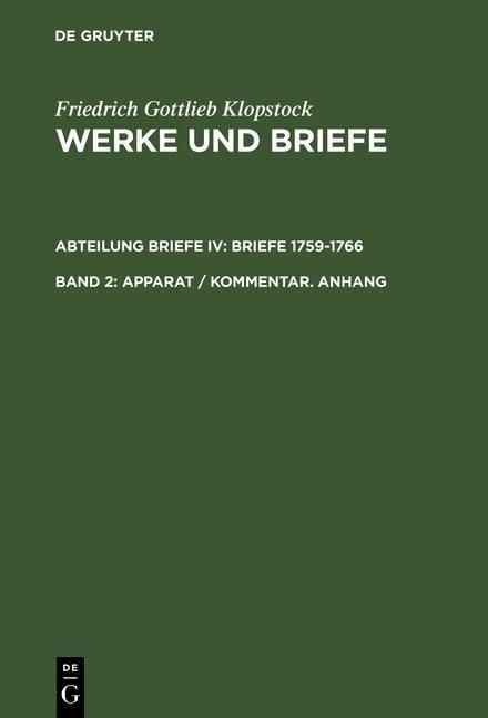 Produktbild: Apparat / Kommentar. Anhang