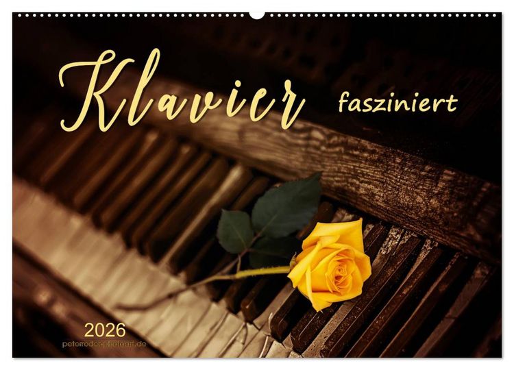 Produktbild: Klavier fasziniert (Wandkalender 2026 DIN A2 quer), CALVENDO Monatskalender