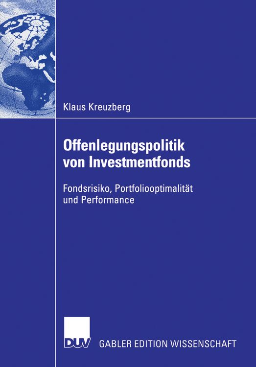 Produktbild: Offenlegungspolitik von Investmentfonds