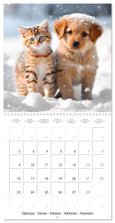 Produktbild: Mignon duo (Calendrier mural carr&eacute; 2026 30x30 cm) Calendrier double avec une page pour vos prises de notes