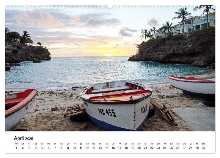 Produktbild: Curacao, die facettenreiche Karibikinsel (hochwertiger Premium Wandkalender 2026 DIN A2 quer), Kunstdruck in Hochglanz