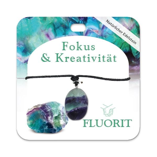 Produktbild: Fluoritl Trommelstein Kette