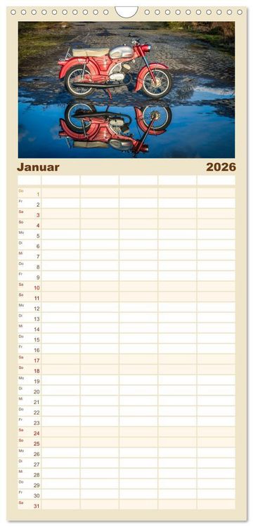 Produktbild: Familienplaner 2026 - Z&uuml;ndapp-Tr&auml;ume mit 5 Spalten (Wandkalender, 21 x 45 cm) CALVENDO