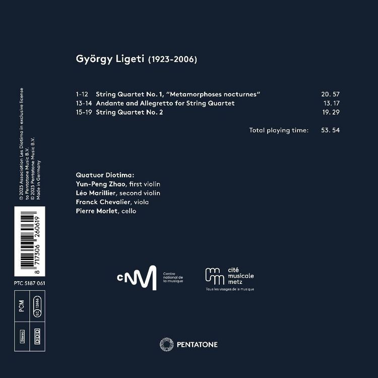 Produktbild: Quatuor Diotima: Metamorphosis Ligeti