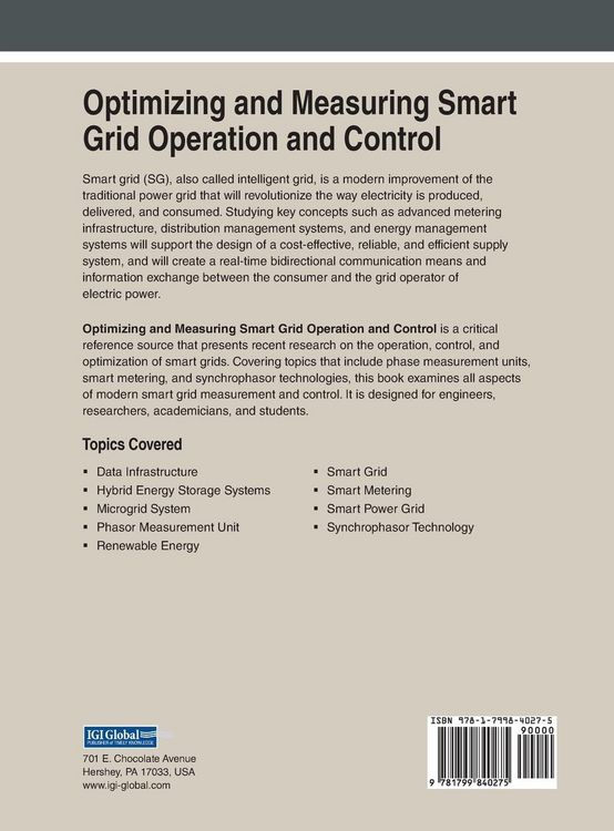 Produktbild: Optimizing and Measuring Smart Grid Operation and Control