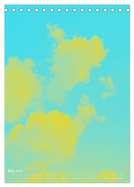 Produktbild: Aquarelle am Himmel (Tischkalender 2026 DIN A5 hoch), CALVENDO Monatskalender